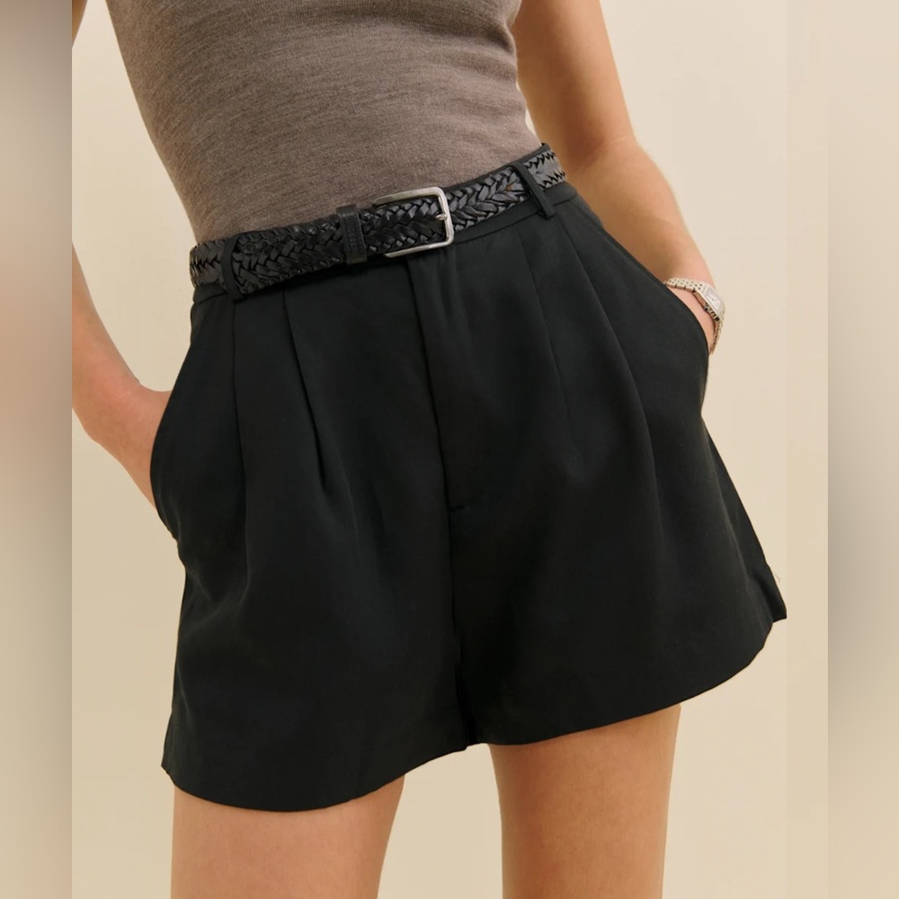 Reformation Black High Waist Shorts